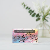 Music Lessons Classes Modern Business Cards 名刺 (スタンド正面)