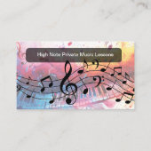 Music Lessons Classes Modern Business Cards 名刺 (正面)