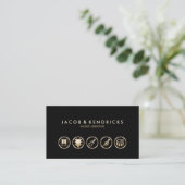 Music Lessons Gold Icons BusinessCard 名刺 (スタンド正面)