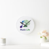 Music Lifeの特徴鮮やか: ラウンド壁時計 (ホーム)