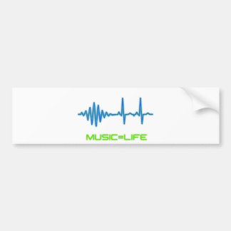 Music=Life バンパーステッカー