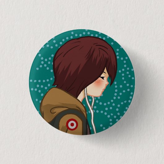 Music Lover (Boy) v.2ボタン 缶バッジ (正面)