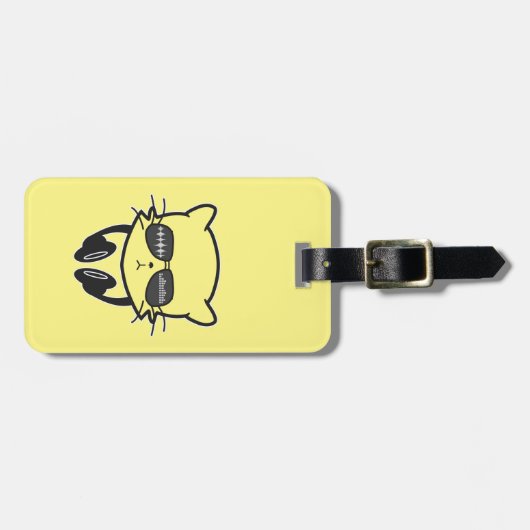 Music Lover Cat ラゲッジタグ (正面横)