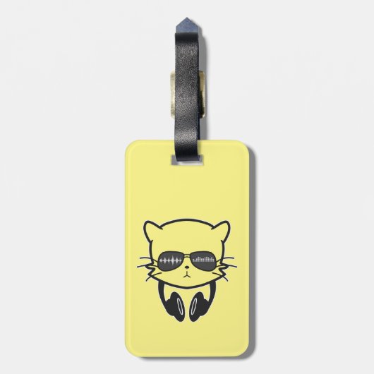 Music Lover Cat ラゲッジタグ (裏面縦)