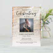 Music Lover Celebration of Life Funeral Photo 招待状 (スタンド正面)