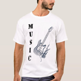 Music Lover Classic Guitar Tee – Casual T-Shirt Tシャツ