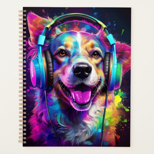 Music lover dog  プランナー手帳 (正面)