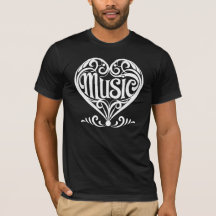 Music Lover Elegant Scrolled Heart for Musicians