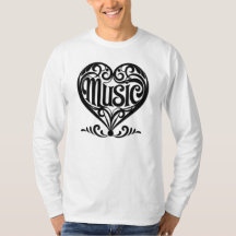 Music Lover Elegant Scrolled Heart for Musicians