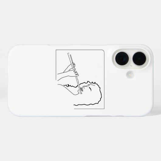 Music Lover, Flute Player,  Case-Mate iPhoneケース (裏面 (横))