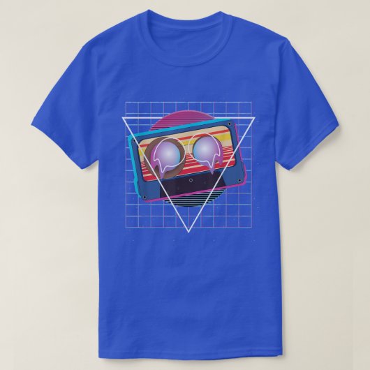 Music Lover Vaporwave Synthwave 80s Art Retro Cass Tシャツ (デザイン正面)