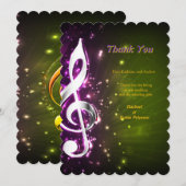 Music Lovers Celebration Themes サンキューカード (正面/裏面)