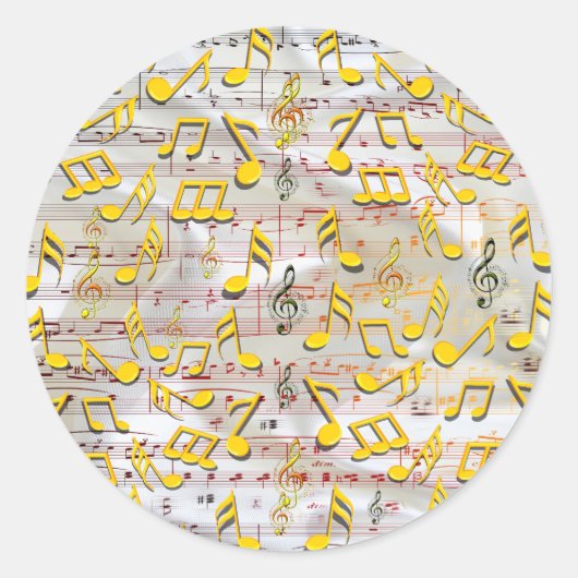 Music Lovers Celebration Themes ラウンドシール (正面)