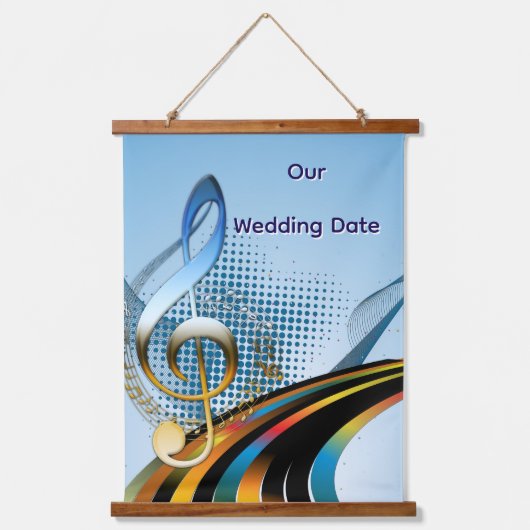 Music Lovers Celebration Themes 吊り下げ型タペストリー (正面)