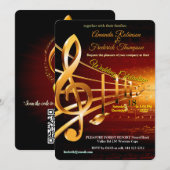Music Lovers Celebration Themes 招待状 (正面/裏面)