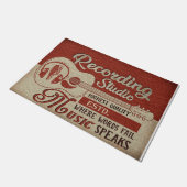 Music Lovers Doormat, Vintage Studio Mat ドアマット (アングル)