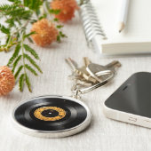 Music Lover's Essential -レトロレコード キーホルダー (側面)