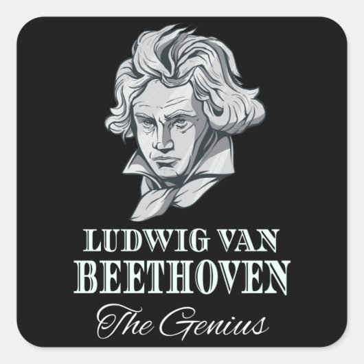 Music - Ludwig Van Beethoven The Genius スクエアシール (正面)