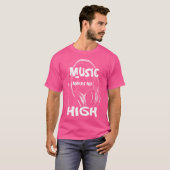 Music Makes Me High Funny Song Lyrics Hip Hop Rap  Tシャツ (正面フル)