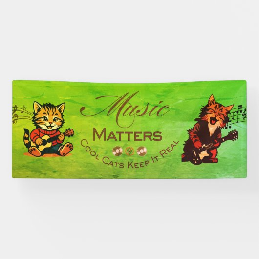 Music Matters - クールキャットはリアルにこだわる 横断幕 (横)