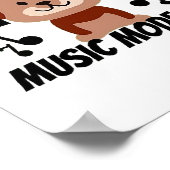 Music Mode ON - Chill Dog Cartoon Vibes ポスター (角)