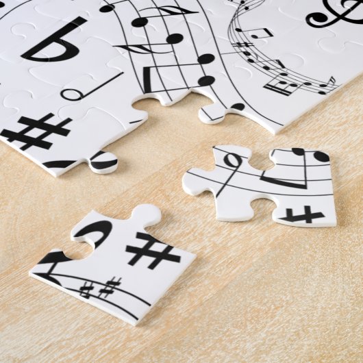 Music, Musical Notes ジグソーパズル (側面)