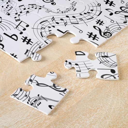 Music, Musical Notes ジグソーパズル (側面)