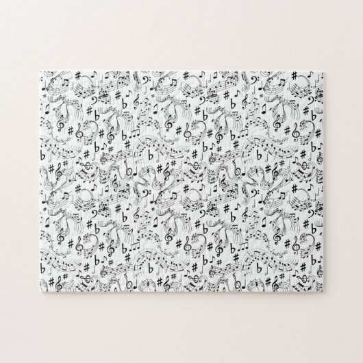 Music, Musical Notes ジグソーパズル (横)