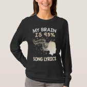 Music    My Brain is 95 Song Lyrics  & Cool Tシャツ (正面)