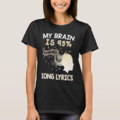 Music    My Brain is 95 Song Lyrics  & Cool Tシャツ (正面)