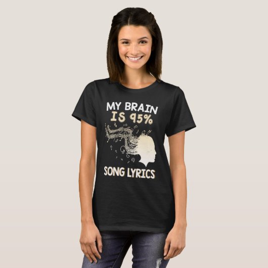 Music    My Brain is 95 Song Lyrics  & Cool Tシャツ (正面フル)