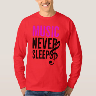 Music Never Sleeps – グラフィックティー Tシャツ