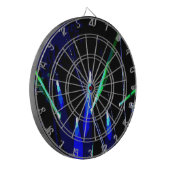 Music Night Lights – 青1デザイン ダーツボード (正面左)