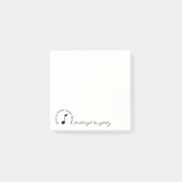 Music Noteスクリプト名白黒 パーソナライズされた ポストイット