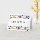 Music Note 考える Of Youカード(大プリント) カード (黄色い花)