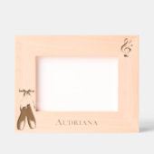 Music Note Ballet Shoes Personalized レーザー彫刻フレーム (正面)
