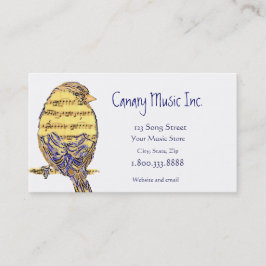 Music Note Bird カスタム Business Card 名刺
