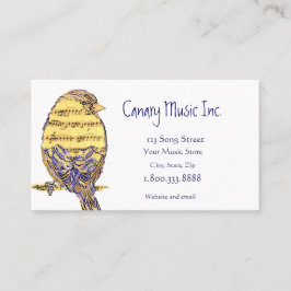 Music Note Bird カスタム Business Card 名刺