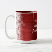 Music Note Heartbeat with Psalms聖なる書物、 経典 ツートーンマグカップ (左)