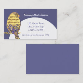 Music Note Lessons Bird カスタム Business Card 名刺