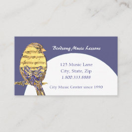 Music Note Lessons Bird カスタム Business Card 名刺