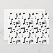 Music note pattern シーズンポストカード (正面/裏面)