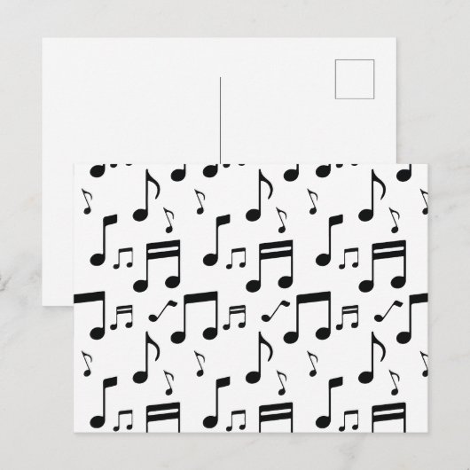 Music note pattern シーズンポストカード (正面/裏面)