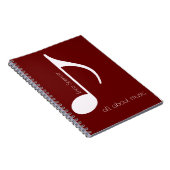 Music Note Red、Music-Lessons ノートブック (右側)