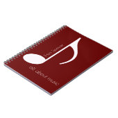 Music Note Red、Music-Lessons ノートブック (左側)