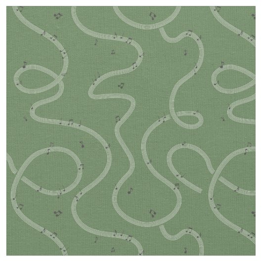 Music Note Sign Green additional ファブリック (クローズアップ)