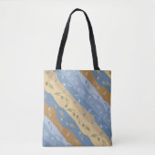 Music Note Stripes Brown And Blue トートバッグ (正面)