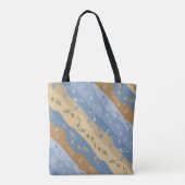 Music Note Stripes Brown And Blue トートバッグ (裏面)