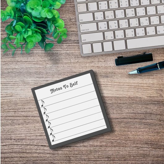 Music NotesからSelfへの白黒Lined Sticky ポストイット