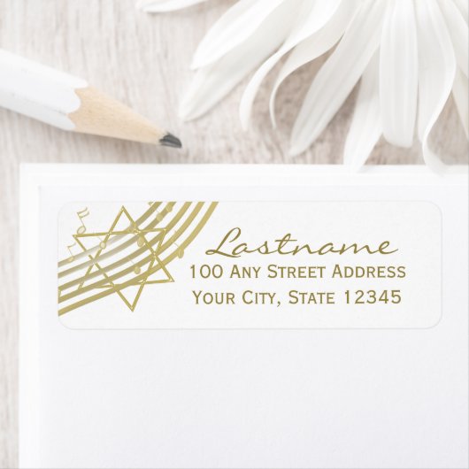 Music NotesとStar of David ラベル (インサイチュ)